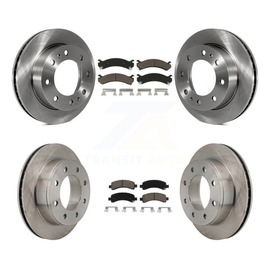 Brake Rotor And Ceramic Pad Front Rear Kit For Chevrolet Express 2500 GMC Savana