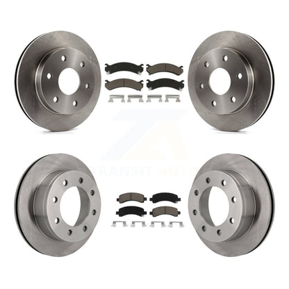 Brake Rotor And Ceramic Pad Front Rear Kit For Chevrolet Express 2500 GMC Savana
