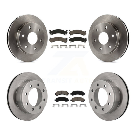 Brake Rotor And Ceramic Pad Front Rear Kit For Chevrolet Express 2500 GMC Savana