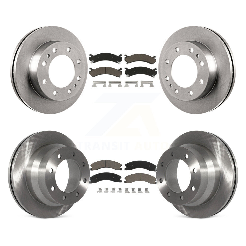Brake Rotor And Ceramic Pad Front Rear Kit For Chevrolet Express 4500 GMC Savana