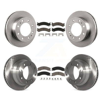 Brake Rotor And Ceramic Pad Front Rear Kit For Chevrolet Express 4500 GMC Savana