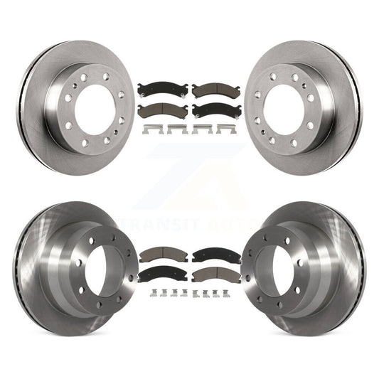 Brake Rotor And Ceramic Pad Front Rear Kit For Chevrolet Express 4500 GMC Savana