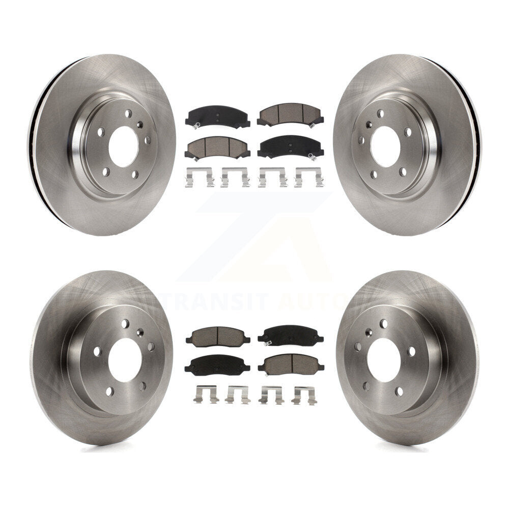 Brake Rotors Ceramic Pad Front Rear Kit For 2006-2011 Buick Lucerne Cadillac DTS