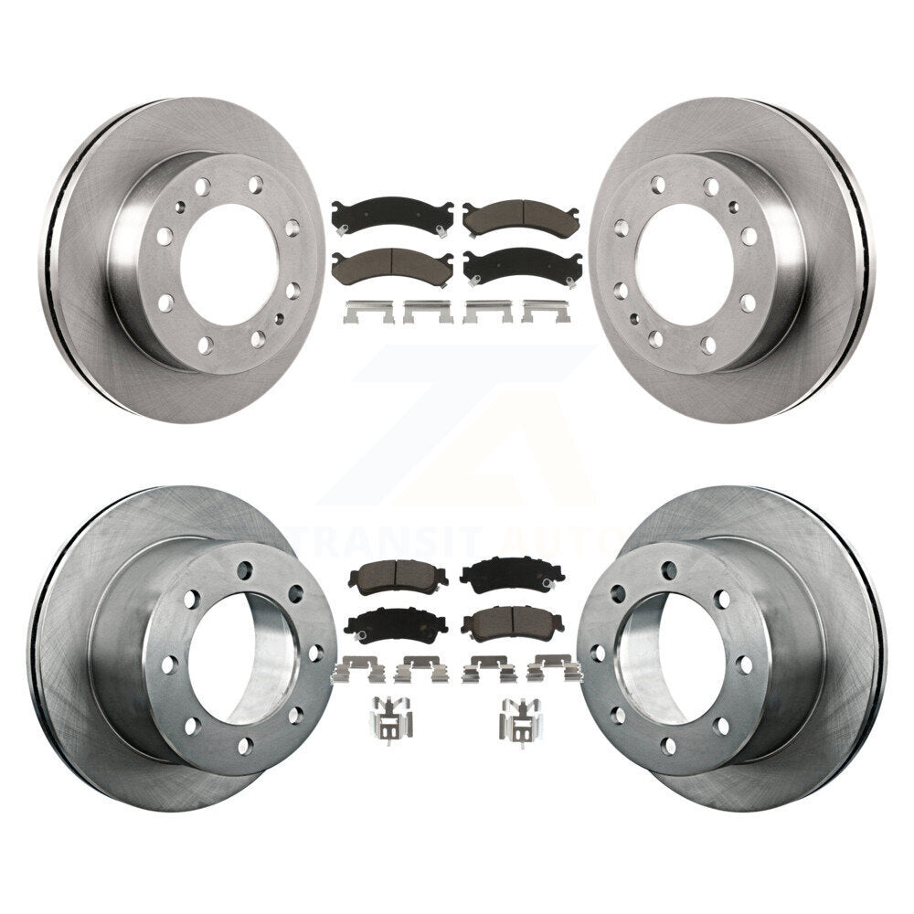 Brake Rotor & Ceramic Pad Front Rear Kit For GMC Sierra 3500 Chevrolet Silverado