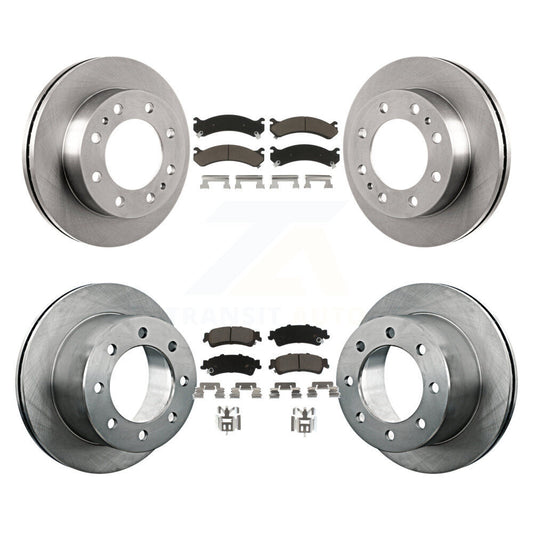 Brake Rotor & Ceramic Pad Front Rear Kit For GMC Sierra 3500 Chevrolet Silverado