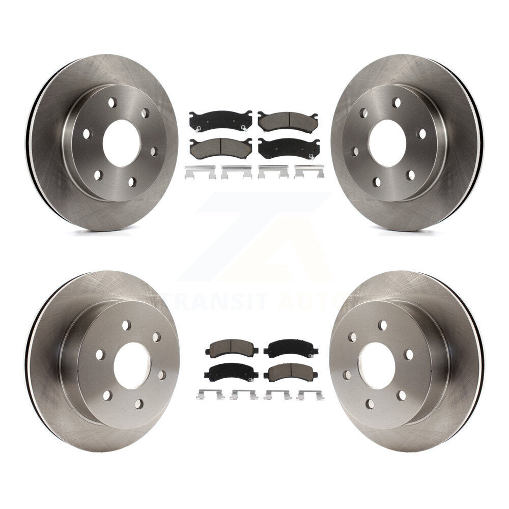 Brake Rotor And Ceramic Pad Front Rear Kit For GMC Savana 2500 Chevrolet Express