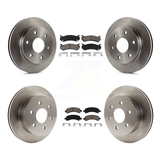 Brake Rotor And Ceramic Pad Front Rear Kit For GMC Savana 2500 Chevrolet Express