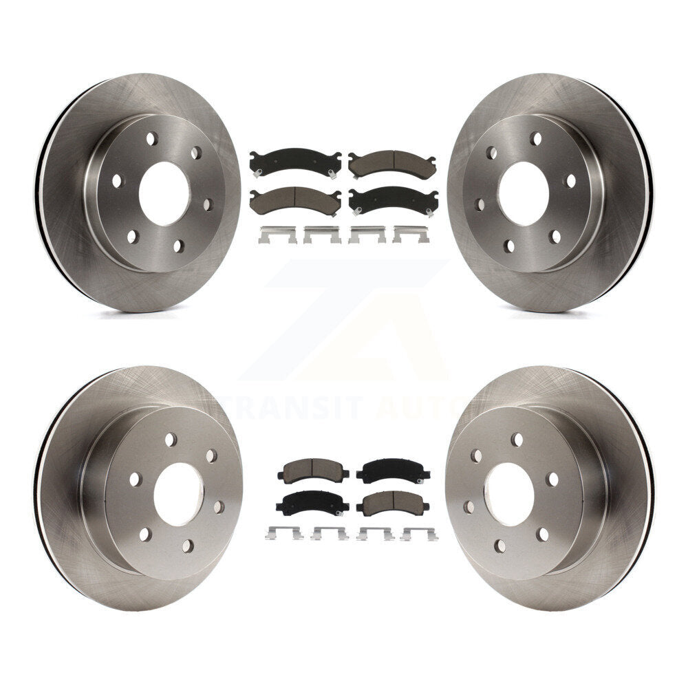 Brake Rotor And Ceramic Pad Front Rear Kit For Chevrolet Express 2500 GMC Savana