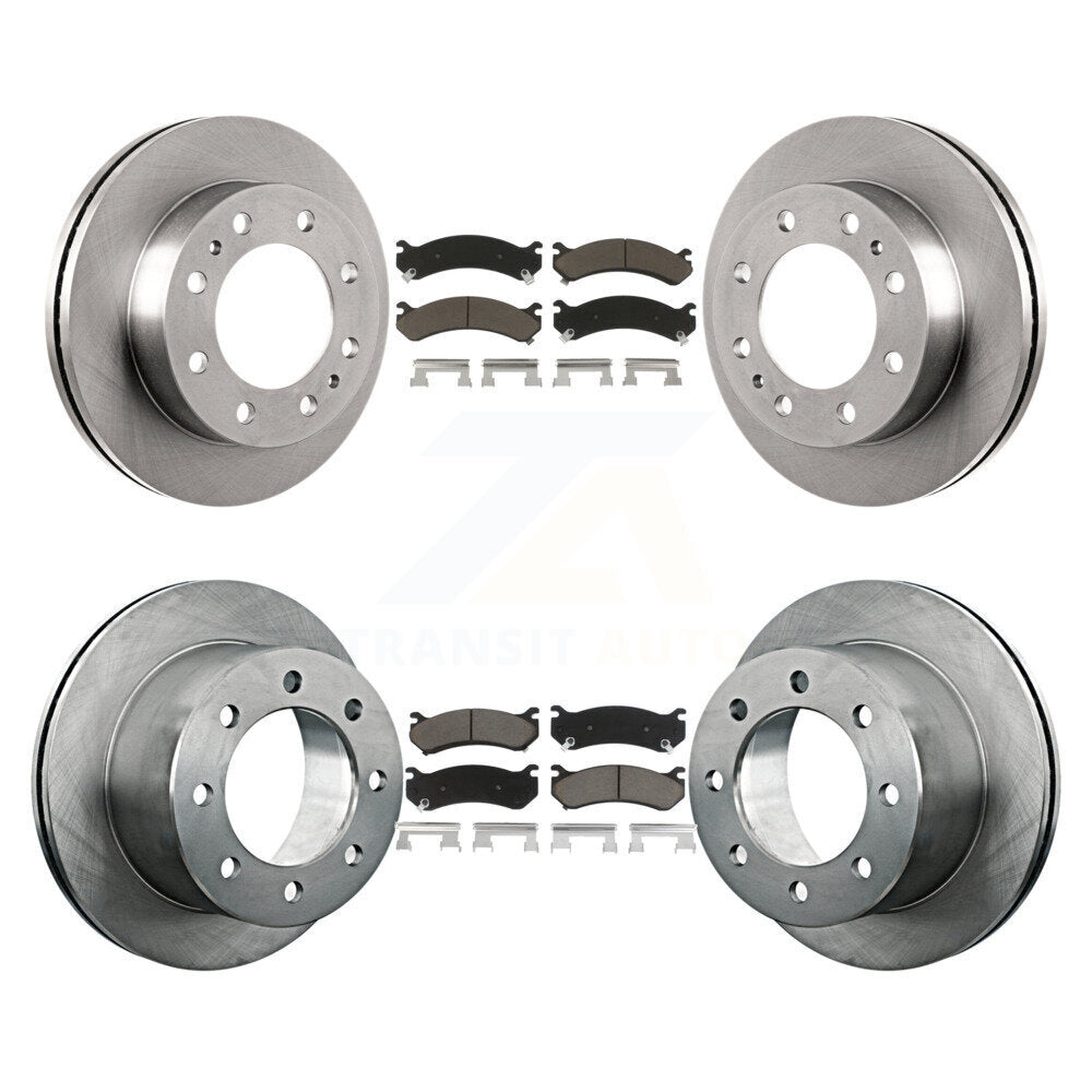 Disc Brake Rotors And Ceramic Pads Front Rear Kit For GMC Sierra 3500 Classic