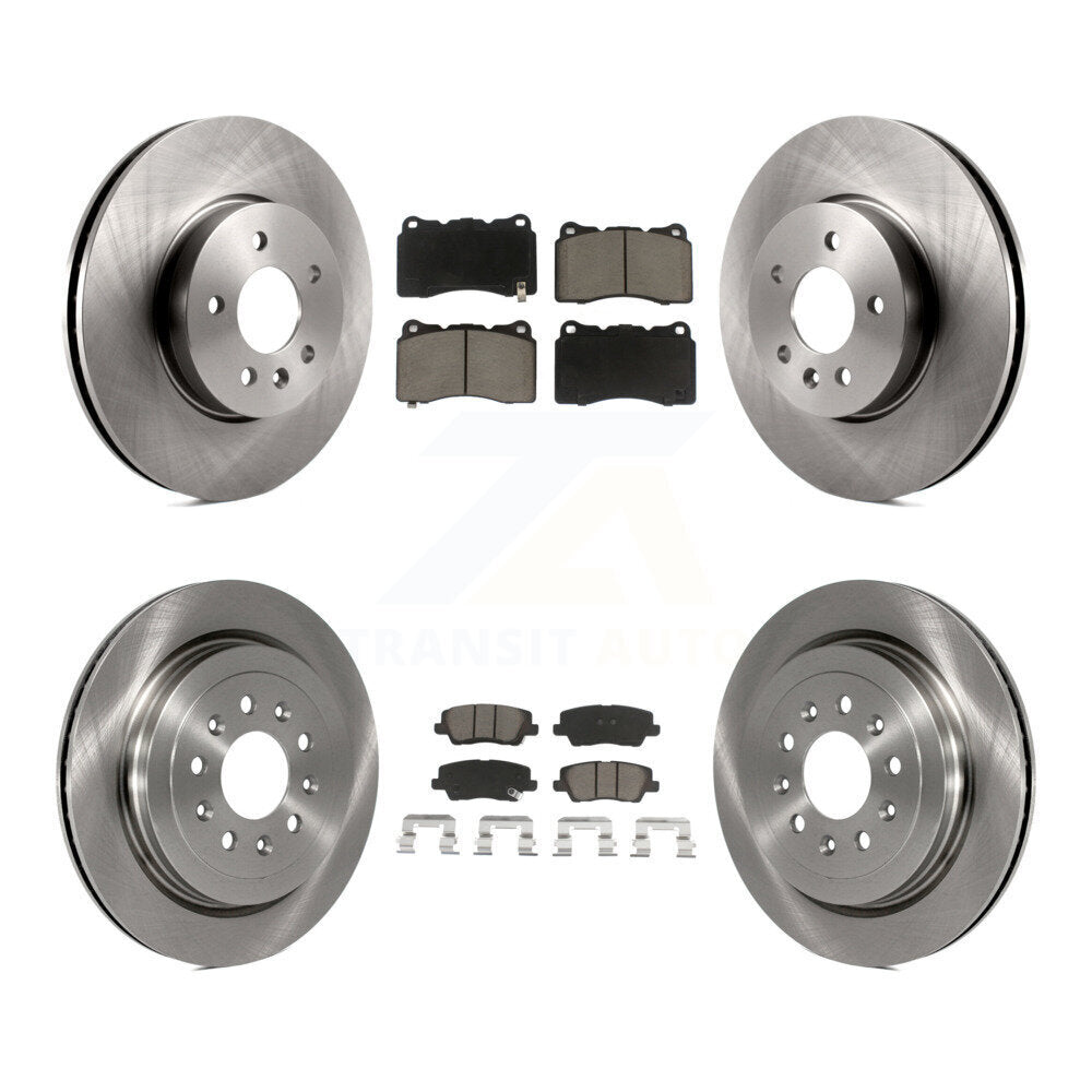 Disc Brake Rotors And Ceramic Pads Front Rear Kit For Cadillac ATS