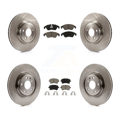 Disc Brake Rotors And Ceramic Pads Front Rear Kit For Audi Q5 S4 S5