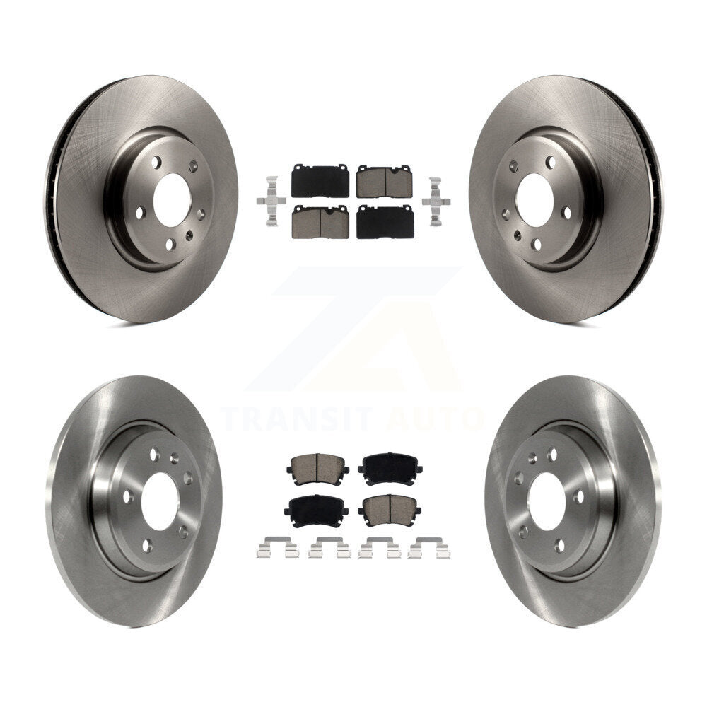 Disc Brake Rotors And Ceramic Pads Front Rear Kit For 2016 Audi Q5 FLEX engine