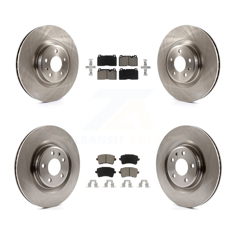 Disc Brake Rotors And Ceramic Pads Front Rear Kit For Audi Q5
