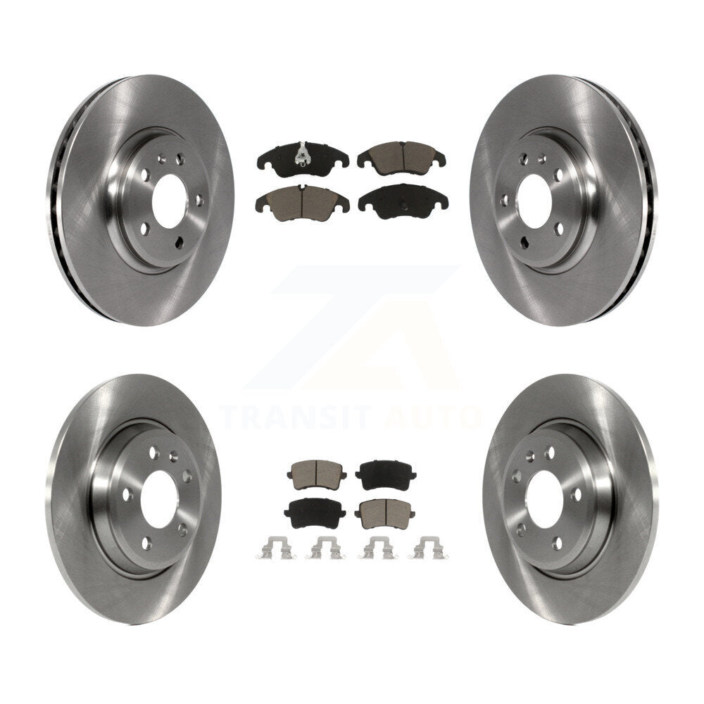 Disc Brake Rotors And Ceramic Pads Front Rear Kit For Audi Q5 A4 Quattro A5