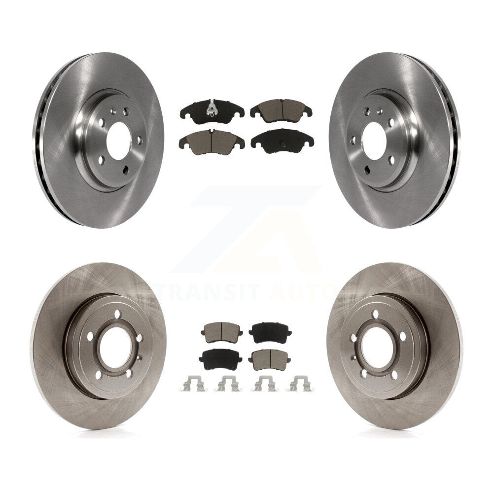 Disc Brake Rotor Ceramic Pad Front Rear Kit For 2009 Audi A4 Quattro Sedan/Wagon