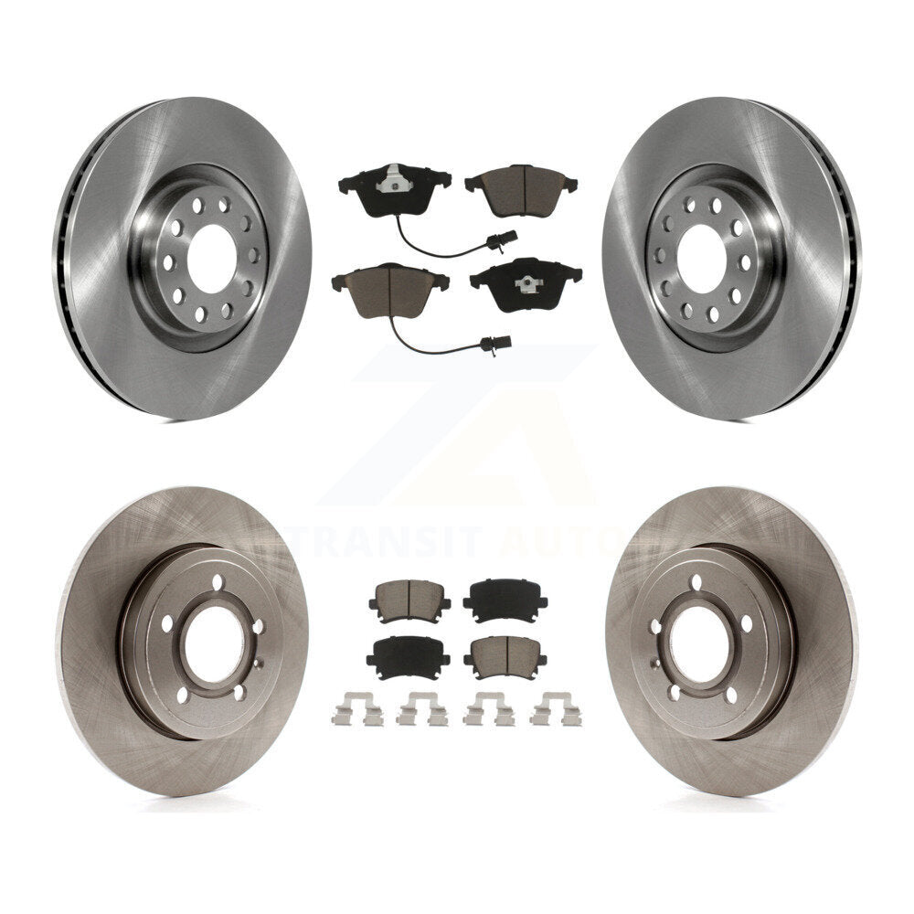 Disc Brake Rotors And Ceramic Pads Front Rear Kit For Audi A4 Quattro