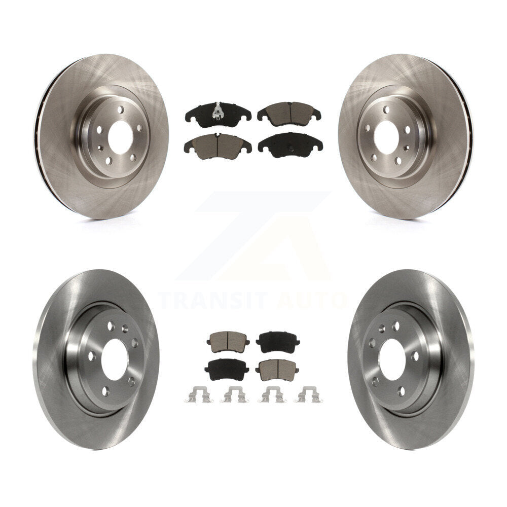 Disc Brake Rotors And Ceramic Pads Front Rear Kit For Audi Q5