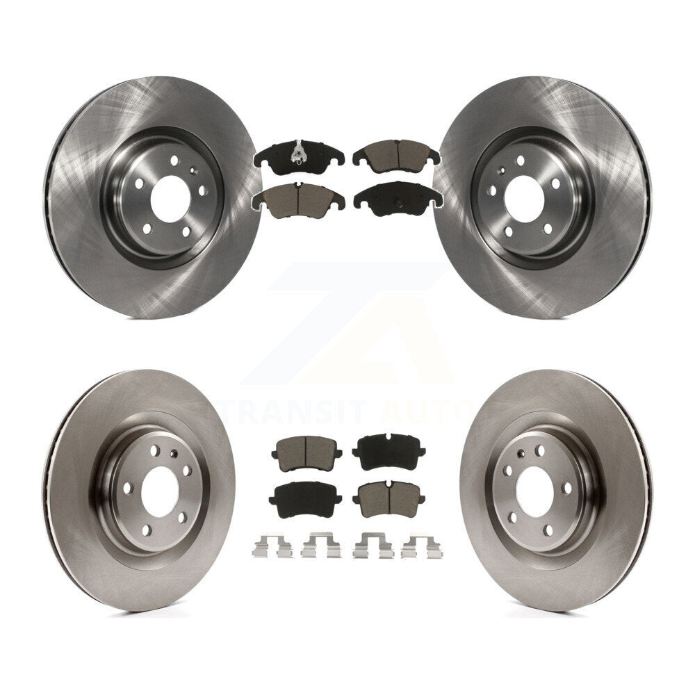 Disc Brake Rotors And Ceramic Pads Front Rear Kit For Audi A6