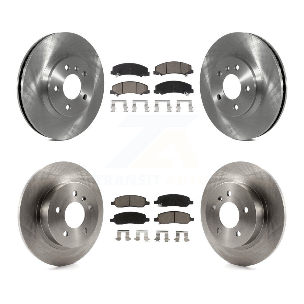 Disc Brake Rotors And Ceramic Pads Front Rear Kit For Buick Lucerne