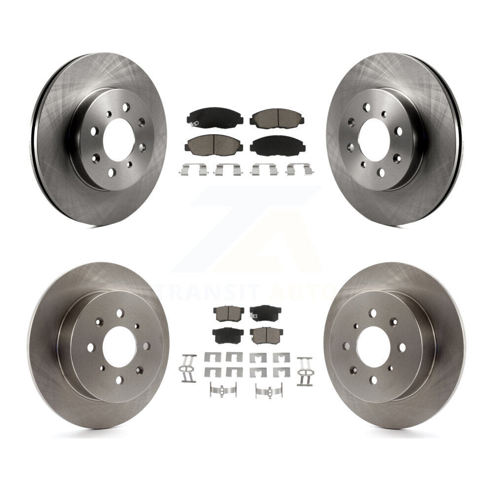 Disc Brake Rotors And Ceramic Pads Front Rear Kit For Honda Civic Acura EL