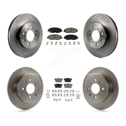 Disc Brake Rotors And Ceramic Pads Front Rear Kit For Honda Civic Acura EL