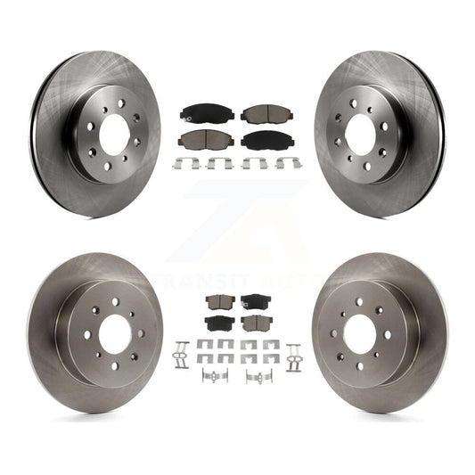 Disc Brake Rotors And Ceramic Pads Front Rear Kit For Honda Civic Acura EL