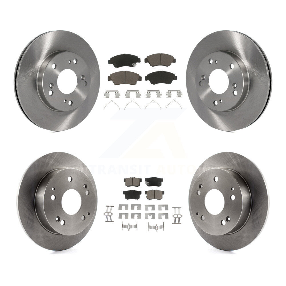 Disc Brake Rotors And Ceramic Pads Front Rear Kit For Honda Civic Acura RSX