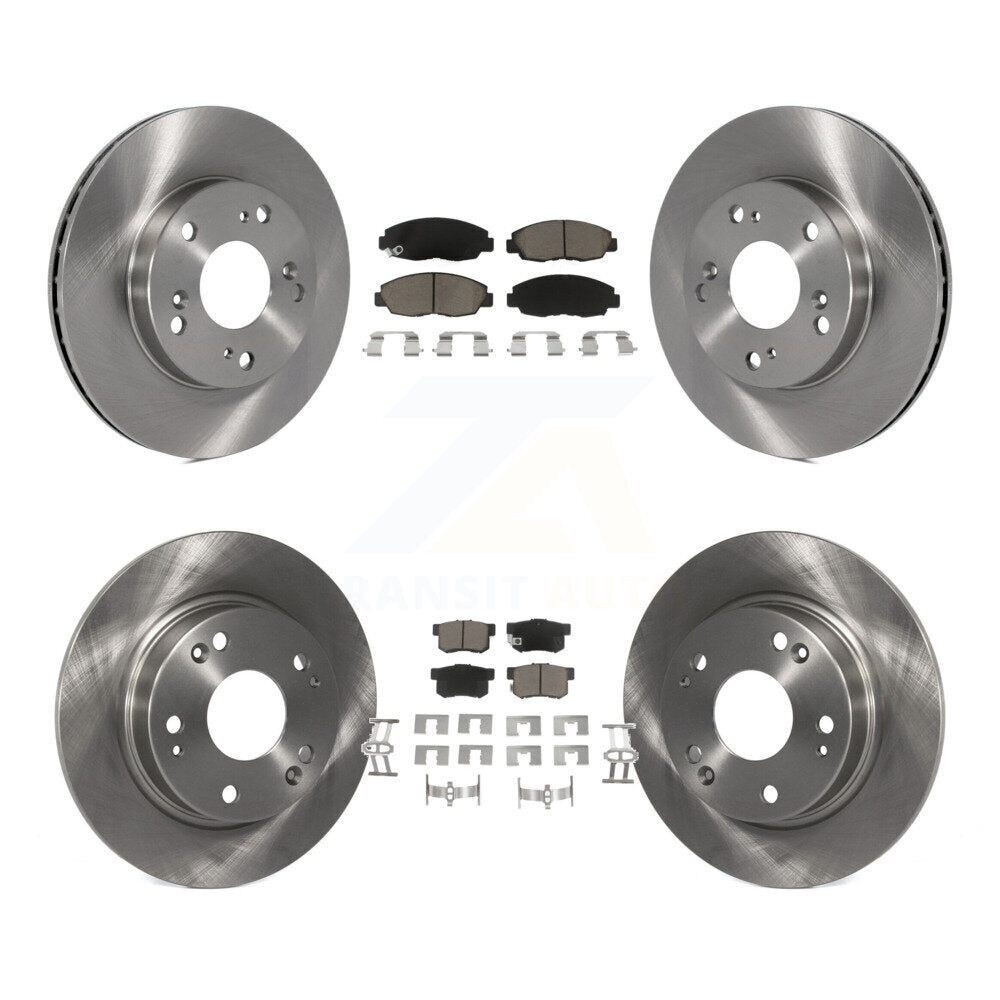 Disc Brake Rotors And Ceramic Pads Front Rear Kit For Honda Civic