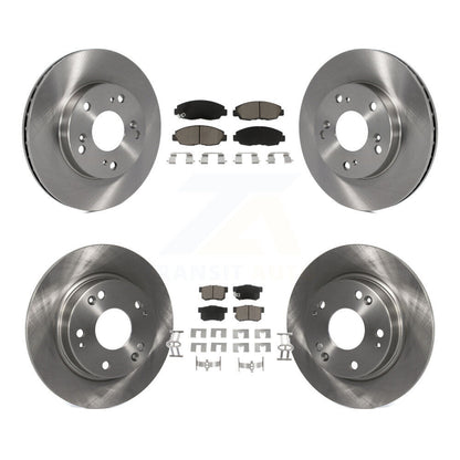 Disc Brake Rotors And Ceramic Pads Front Rear Kit For Honda Civic