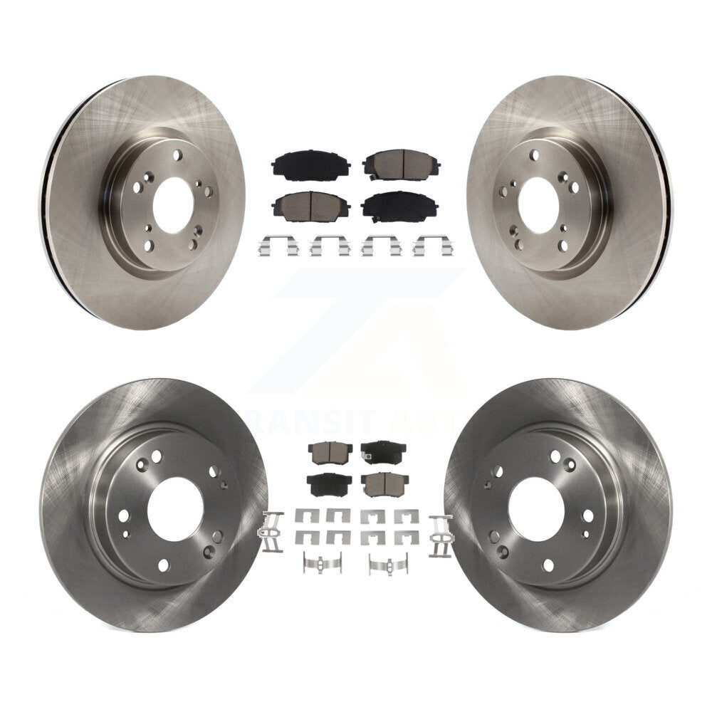 Disc Brake Rotors And Ceramic Pads Front Rear Kit For Honda Civic Acura CSX