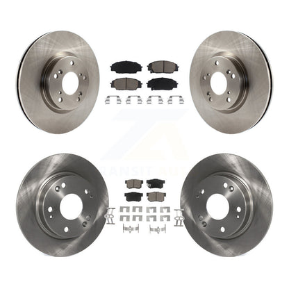 Disc Brake Rotors And Ceramic Pads Front Rear Kit For Honda Civic Acura CSX