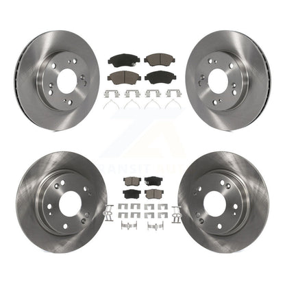 Disc Brake Rotors And Ceramic Pads Front Rear Kit For Honda Civic