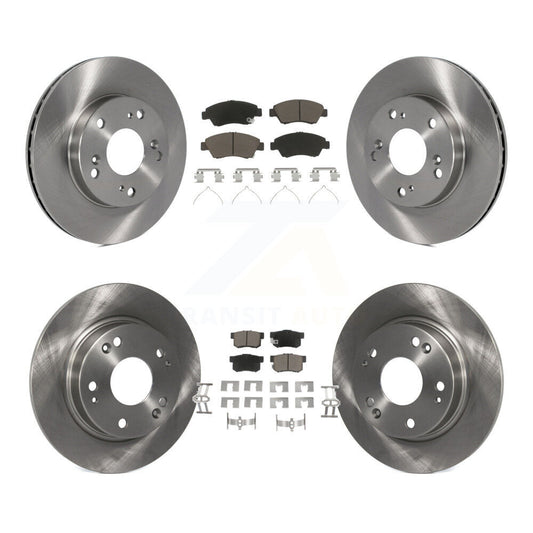 Disc Brake Rotors And Ceramic Pads Front Rear Kit For Honda Civic