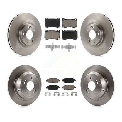 Disc Brake Rotors And Ceramic Pads Front Rear Kit For Hyundai Genesis