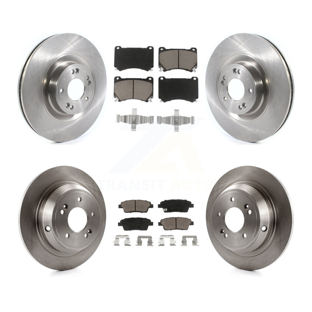 Disc Brake Rotor & Ceramic Pad Front Rear Kit For 2012-2014 Hyundai Genesis 5.0L