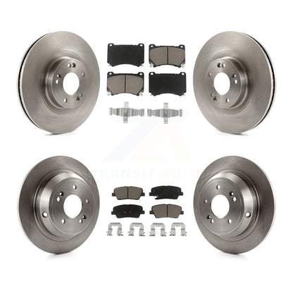 Disc Brake Rotors And Ceramic Pads Front Rear Kit For Hyundai Genesis 4.6L