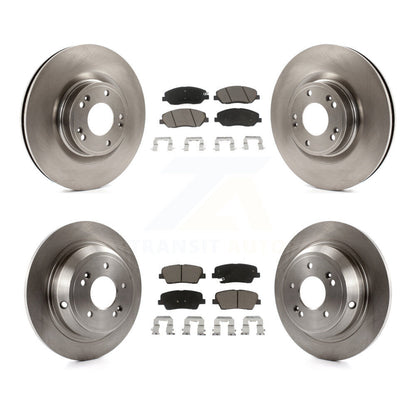 Disc Brake Rotors And Ceramic Pads Front Rear Kit For Hyundai Genesis 3.8L
