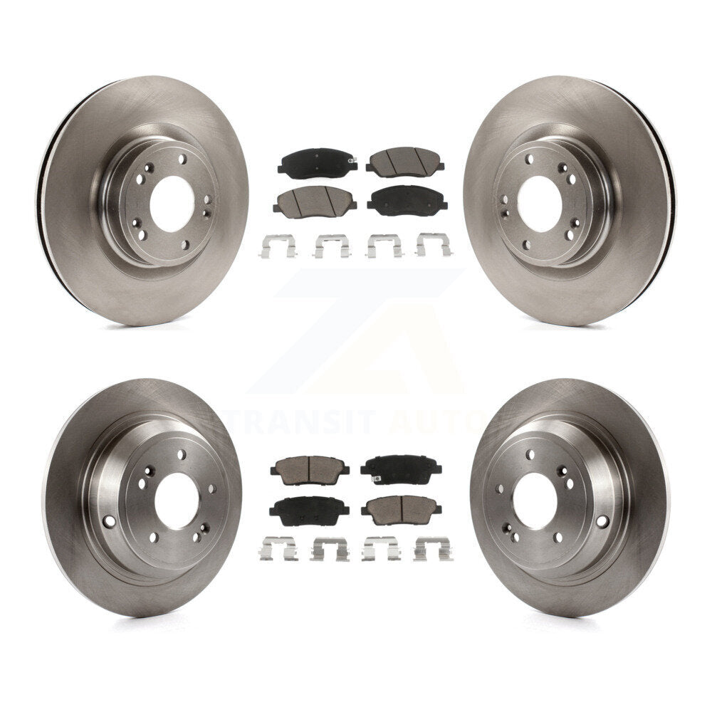 Disc Brake Rotors And Ceramic Pads Front Rear Kit For Hyundai Genesis 3.8L