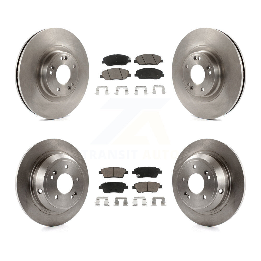 Disc Brake Rotors And Ceramic Pads Front Rear Kit For 2012 Hyundai Genesis 3.8L