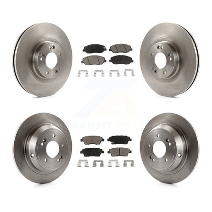 Disc Brake Rotors And Ceramic Pads Front Rear Kit For 2012 Hyundai Genesis 3.8L