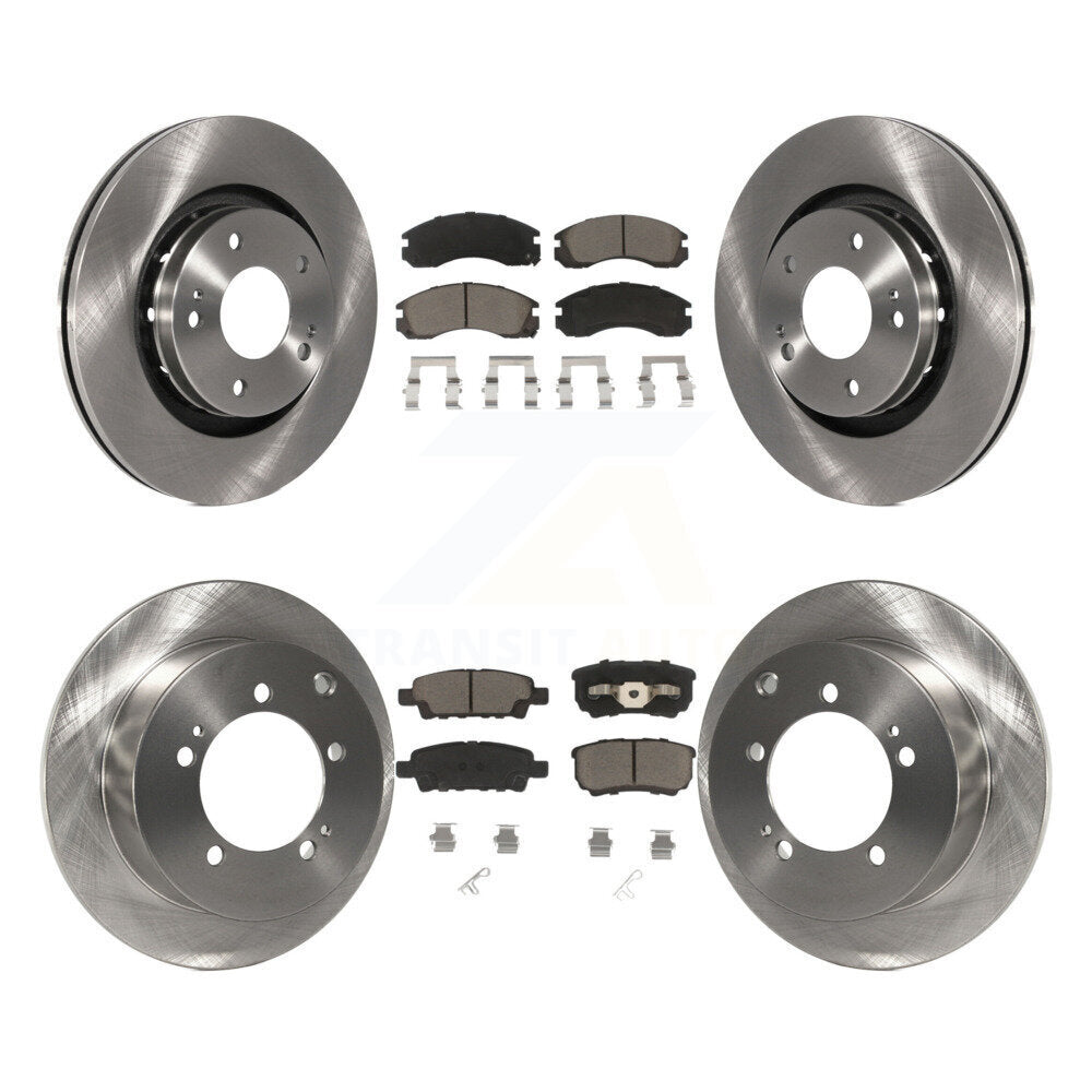 Disc Brake Rotor & Ceramic Pad Front Rear Kit For 2005-2006 Mitsubishi Outlander
