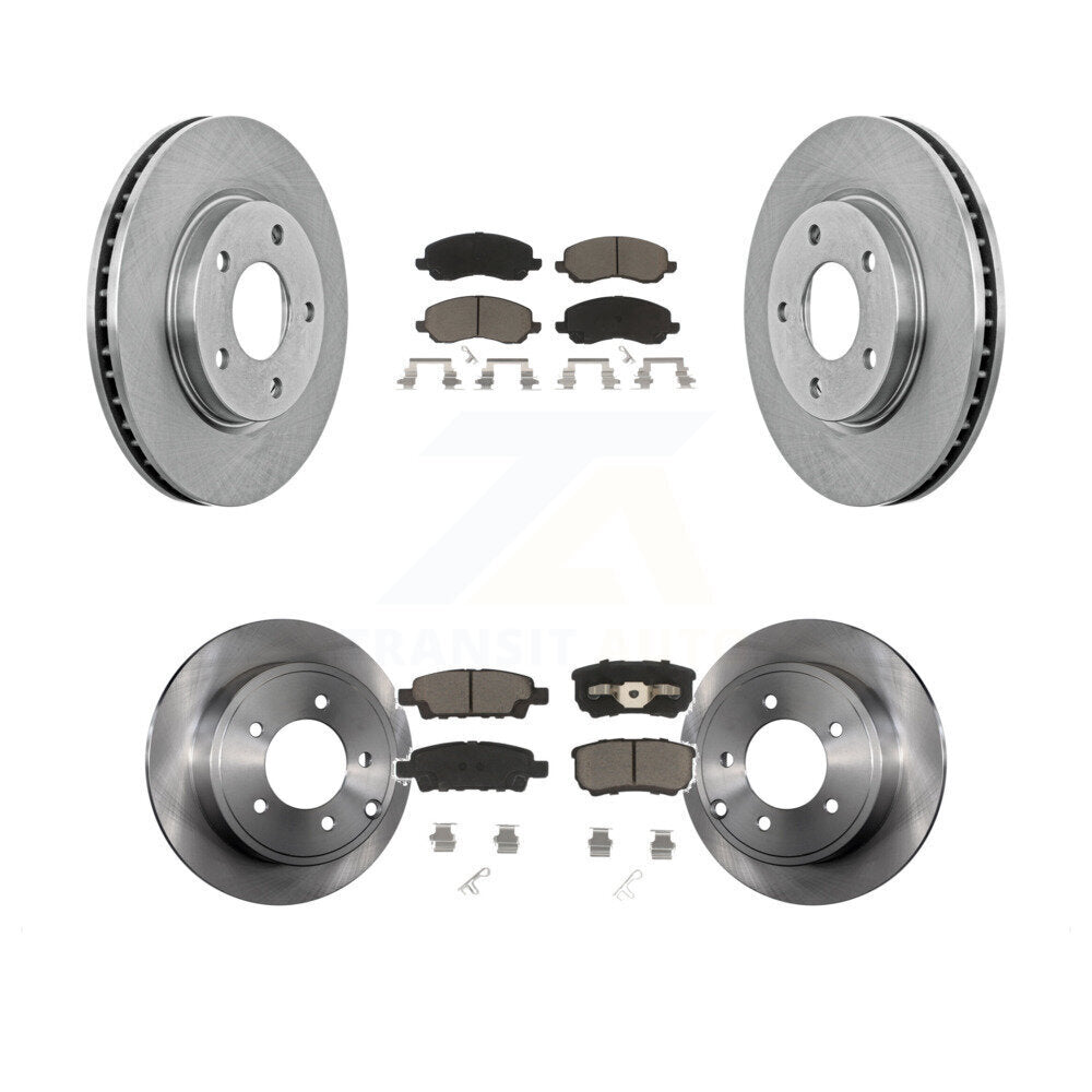 Disc Brake Rotors Ceramic Pad Front Rear Kit For Mitsubishi Lancer Dodge Caliber