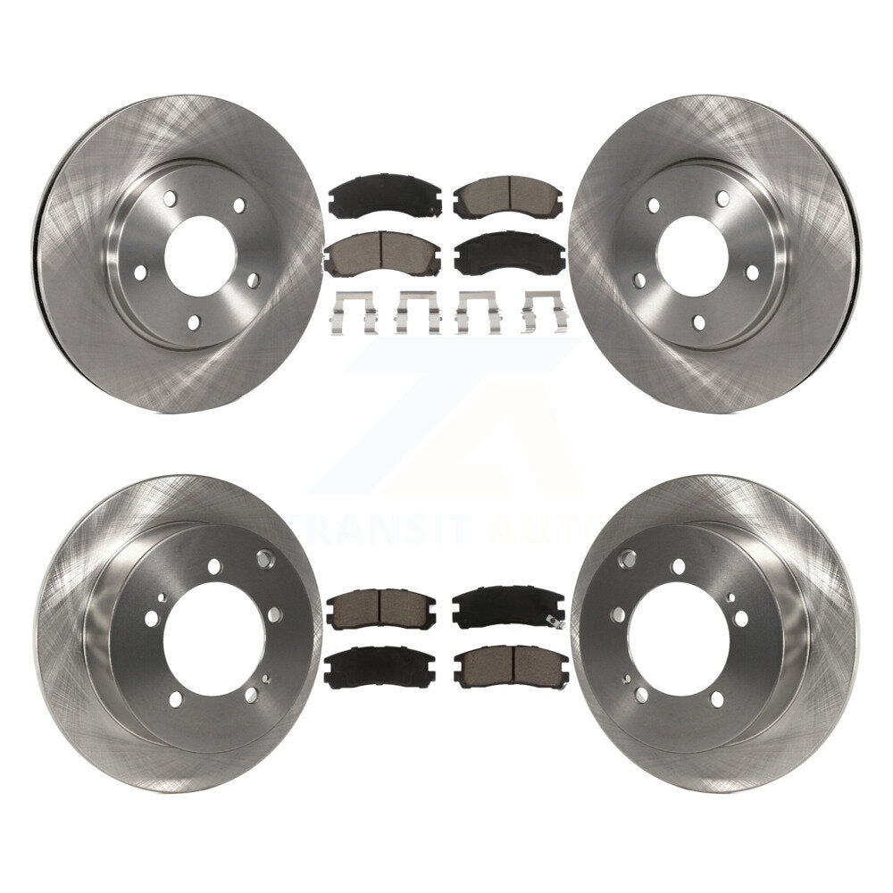 Disc Brake Rotor And Ceramic Pad Front Rear Kit For 2000 Mitsubishi Eclipse 3.0L