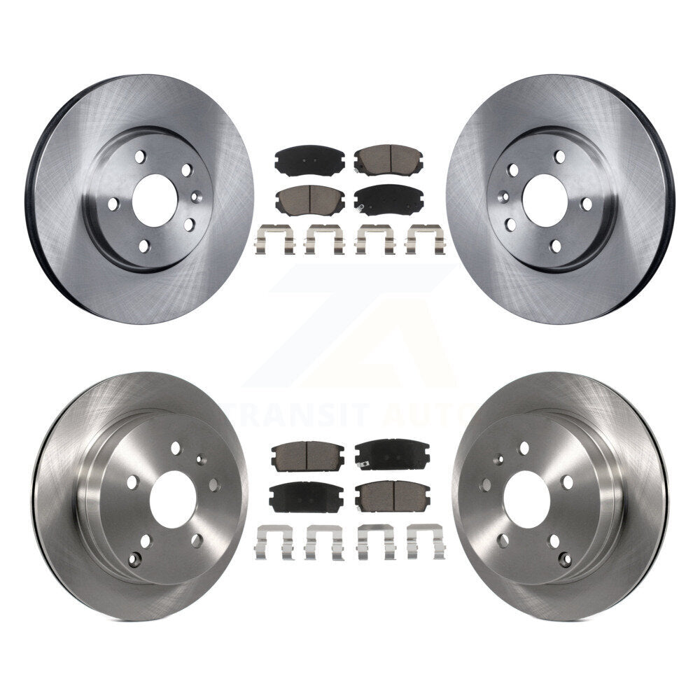 Disc Brake Rotors & Ceramic Pad Front Rear Kit For Chevrolet Equinox GMC Terrain