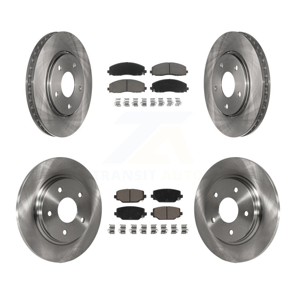 Disc Brake Rotors And Ceramic Pads Front Rear Kit For Dodge Grand Caravan