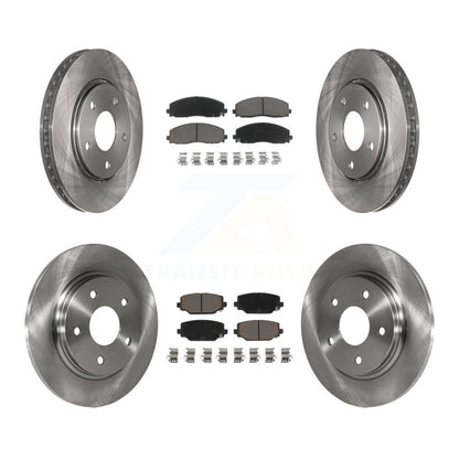 Disc Brake Rotors And Ceramic Pads Front Rear Kit For Dodge Grand Caravan