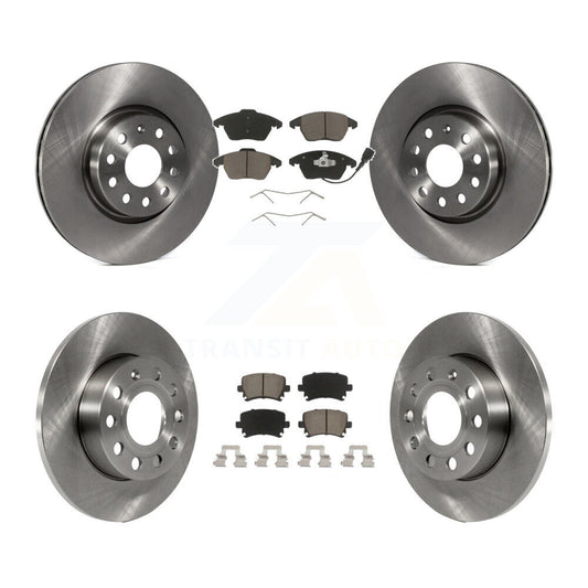Brake Rotor And Ceramic Pad Front Rear Kit For Volkswagen Rabbit Audi A3 Quattro