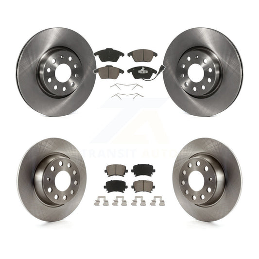 Brake Rotor And Ceramic Pad Front Rear Kit For Volkswagen GTI Passat Eos Audi A3