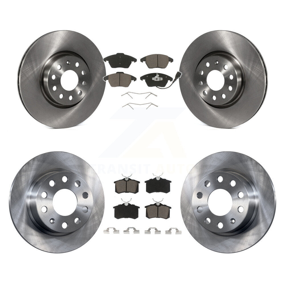 Disc Brake Rotors And Ceramic Pads Front Rear Kit For Volkswagen Jetta Beetle
