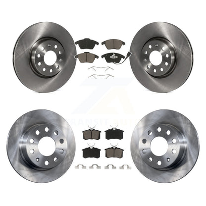Disc Brake Rotors And Ceramic Pads Front Rear Kit For Volkswagen Jetta Beetle